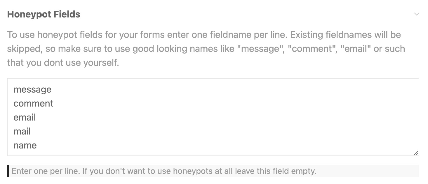 RockForms - Spam Protection