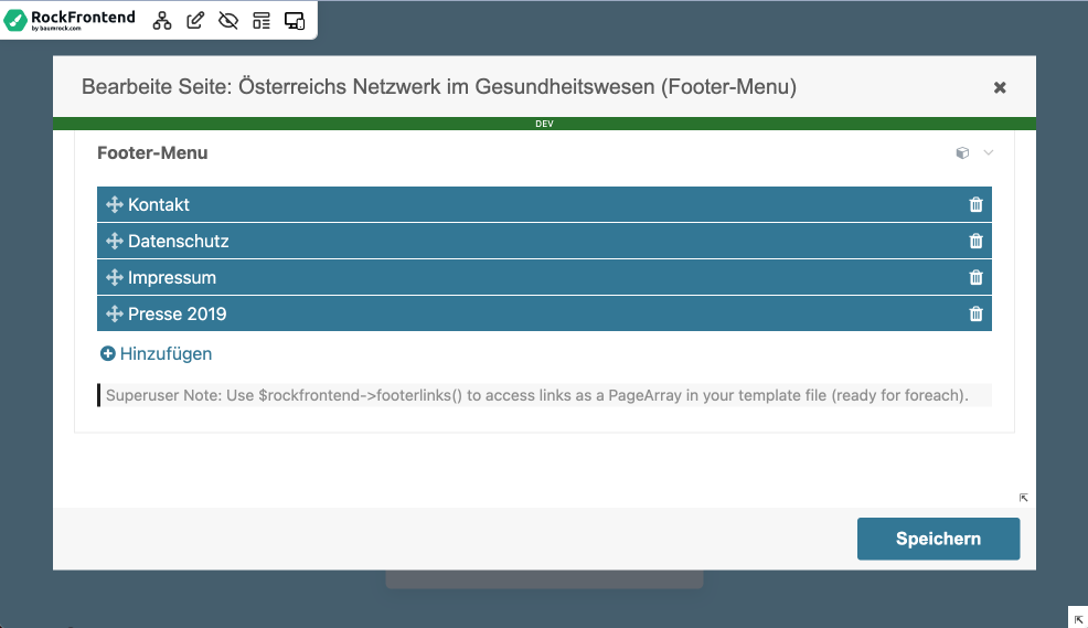RockFrontend - ALFRED Frontend Editing