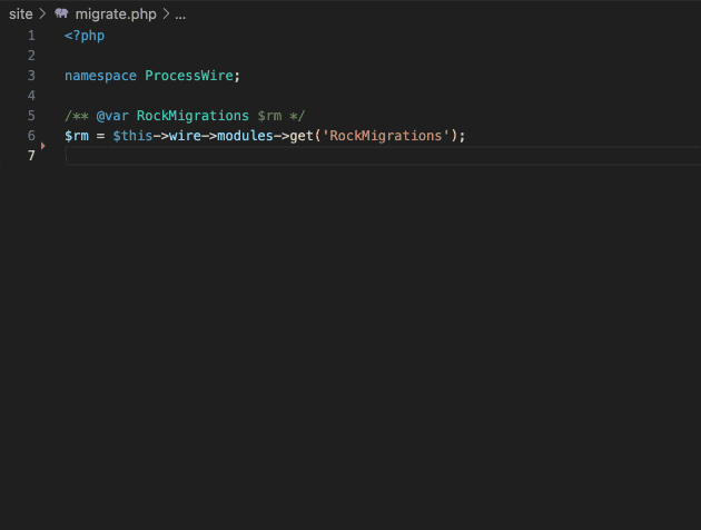 RockMigrations - Snippets