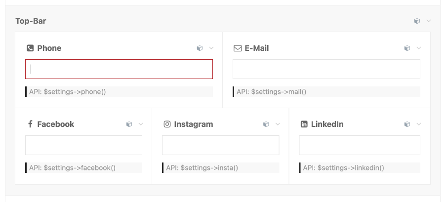 RockSettings - Top-Bar